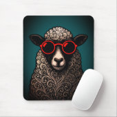Tapis De Souris Oeuvre murale de moutons cool (Avec souris)