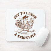 Tapis De Souris Off To Cause A Kerfuffle Funny Cowboy Frog Riding (Avec souris)