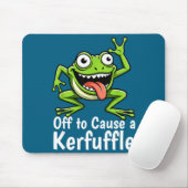 Tapis De Souris Off To Cause A Kerfuffle Funny Meme Frog Mischief  (Avec souris)