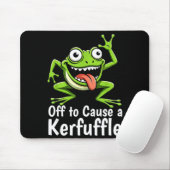 Tapis De Souris Off To Cause A Kerfuffle Funny Meme Frog Mischief (Avec souris)