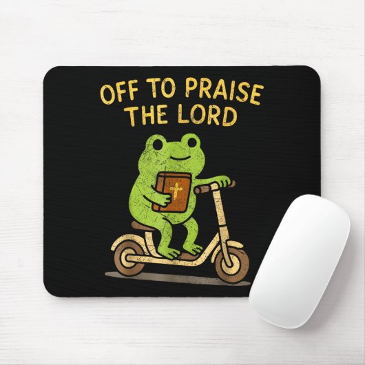 Tapis De Souris Off To Praise The Lord Frog Christian (Avec souris)