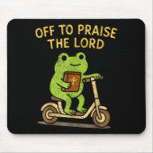 Tapis De Souris Off To Praise The Lord Frog Christian (Devant)