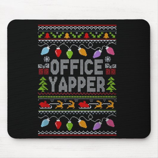 Tapis De Souris Office Yapper Ugly Sweater Christmas (Devant)