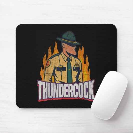 Tapis De Souris Officer Sergeant Cius Thunder Bodycam Funny Meme (Avec souris)