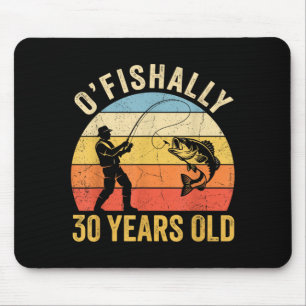 Tapis De Souris Officiellement 30 ans 30e anniversaire pêche