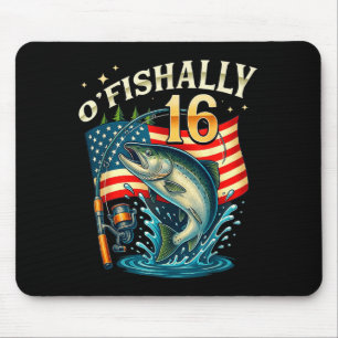 Tapis De Souris O'fishally 16 Ans Pêche Anniversaire 16 Ans Garçon