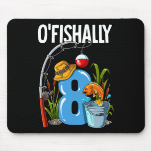 Tapis De Souris O'fishally 8 ans 8e anniversaire pêche 