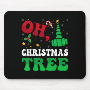 Tapis De Souris Oh Arbre de Noël Lumières Rt Respiratoire Thèse