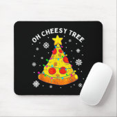 Tapis De Souris Oh Cheesy Tree Xmas Food Present Christmas Zza Tre (Avec souris)