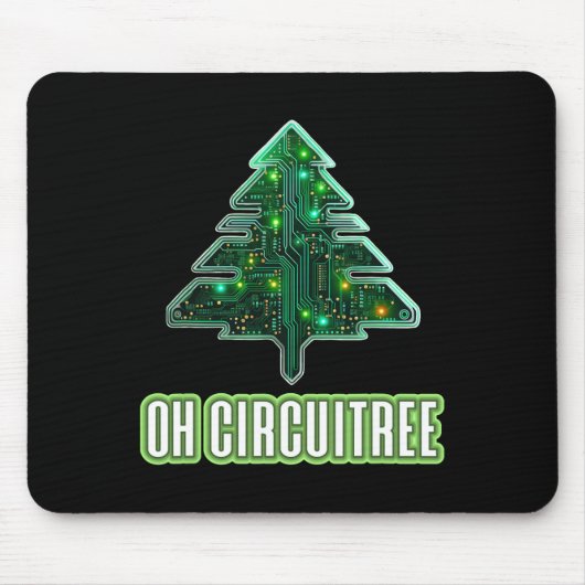 Tapis De Souris Oh Circuitree Christmas Electronics Circuit Board (Devant)