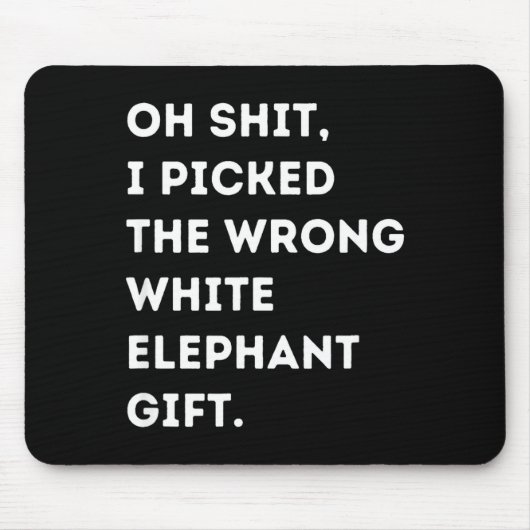 Tapis De Souris Oh Funny White Elephant For Adults Under 15 20 (Devant)