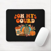 Tapis De Souris Oh My Gourd Pumpkins Funny Fall Autumn Thanksgivin (Avec souris)