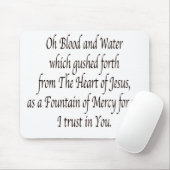 Tapis De Souris Oh sang et eau - St Faustina (Avec souris)