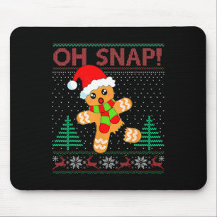 Tapis De Souris Oh Snap Gingerbread Homme Joyeux Noël Noël Noël No