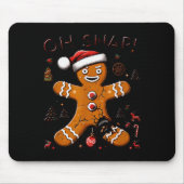 Tapis De Souris Oh Snap Gingerbread Man Christmas Funny Cookie Ugl (Devant)