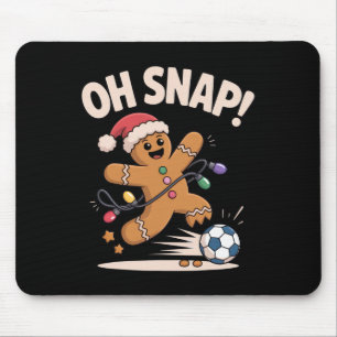 Tapis De Souris Oh Snap Pain d'épice Football Noël Drôle Pour Hol