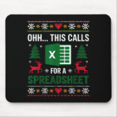 Tapis De Souris Oh This Calls For A Spreadsheet Christmas (Devant)