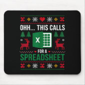 Tapis De Souris Oh This Calls For A Spreadsheet Christmas (Devant)