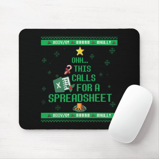 Tapis De Souris Oh This Calls For A Spreadsheet Christmas Sweater (Avec souris)