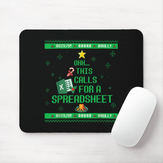 Tapis De Souris Oh This Calls For A Spreadsheet Christmas Sweater (Avec souris)