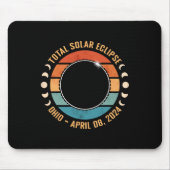 Tapis De Souris Ohio 2024 Total Éclipse Solaire Parcours Totalité  (Devant)
