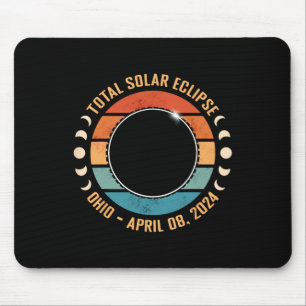 Tapis De Souris Ohio 2024 Total Éclipse Solaire Parcours Totalité 