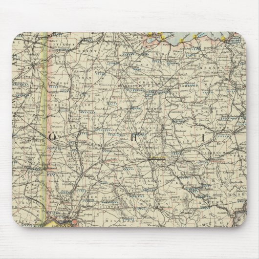 Tapis De Souris Ohio, Indiana, Kentucky, Virginie-Occidentale (Devant)