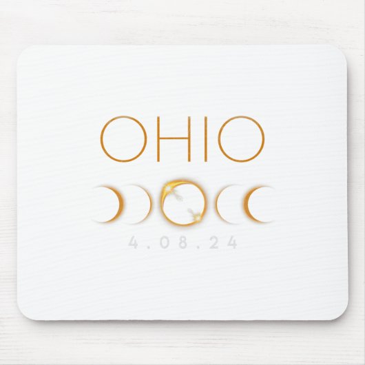 Tapis De Souris Ohio Total Solaire Eclipse Avril 8 2024 Ohio Solar (Devant)