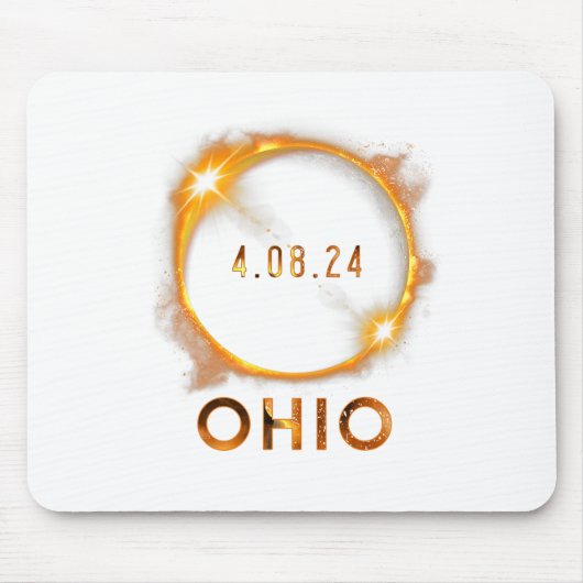 Tapis De Souris Ohio Total Solaire Eclipse Avril 8 2024 Ohio Solar (Devant)