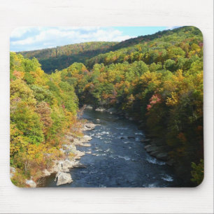 Tapis De Souris Ohiopyle River à l'automne I Pennsylvanie Automne
