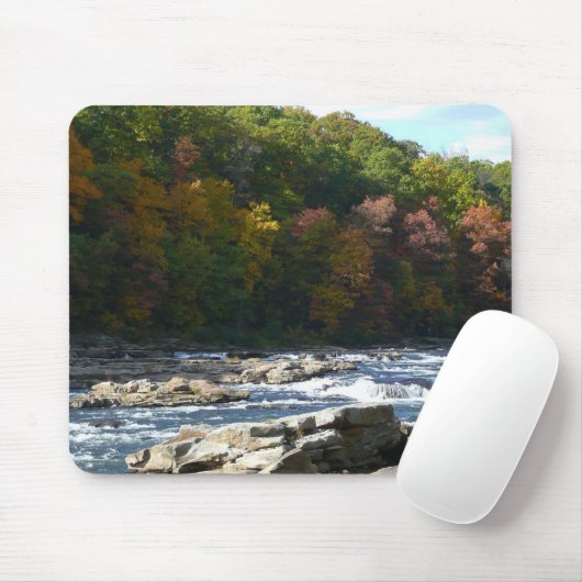 Tapis De Souris Ohiopyle River Rapids à l'automne Pennsylvanie Aut (Avec souris)