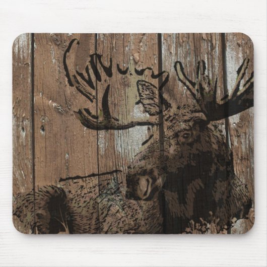 Tapis De Souris Oie de bois rustique (Devant)