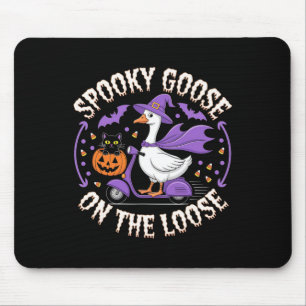 Tapis De Souris Oie éffrayante Sur L'Halloween Drôle Loose