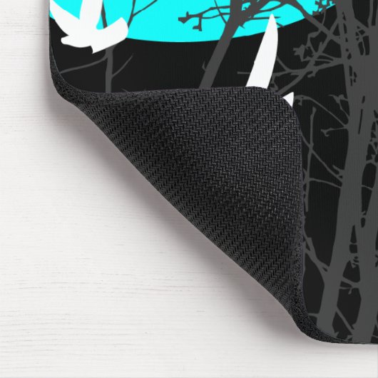 Tapis De Souris oiseau à silhouette (Coin)