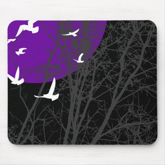 Tapis De Souris oiseau à silhouette (Devant)