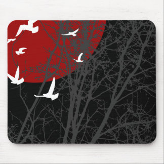 Tapis De Souris oiseau à silhouette