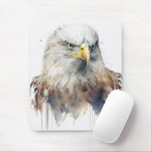 Tapis De Souris Oiseau Aigle Portrait Animal Peinture Faune Gratui (Avec souris)