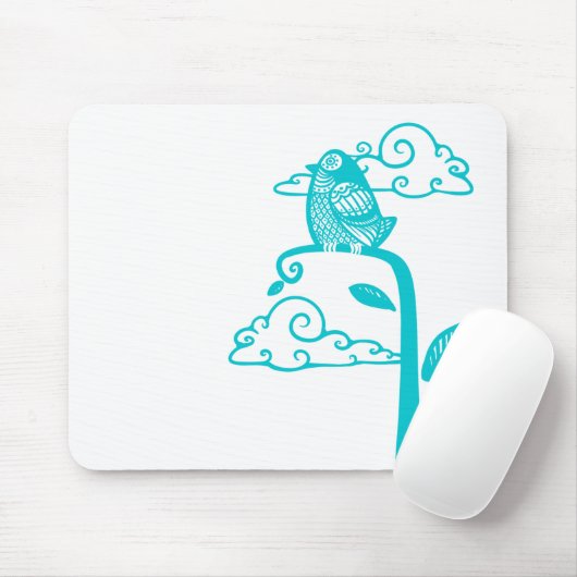 Tapis De Souris Oiseau bleu (Avec souris)