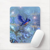 Tapis De Souris Oiseau bleu de Mousepad (Avec souris)