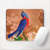 Tapis De Souris oiseau bleu du bonheur (Avec souris)