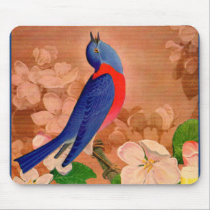 Tapis De Souris oiseau bleu du bonheur