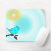 Tapis De Souris Oiseau bleu Mousepad (Avec souris)