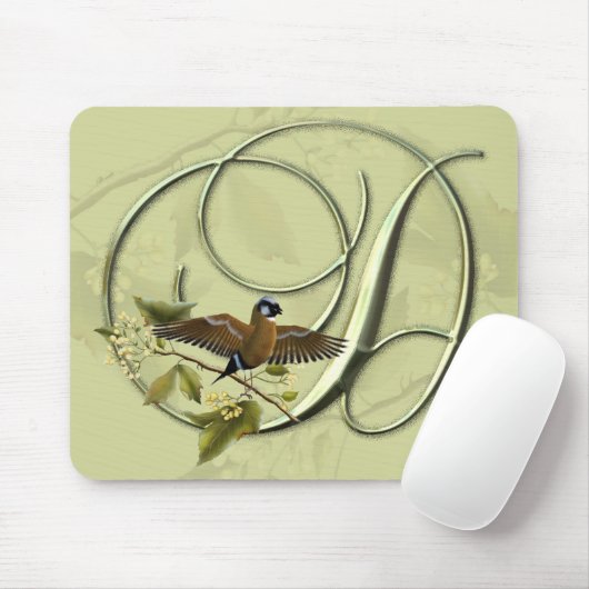 Tapis De Souris Oiseau chanteur D initial (Avec souris)
