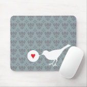Tapis De Souris Oiseau dans le mousepad d'amour (Avec souris)