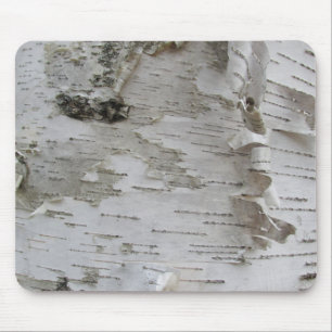 Tapis De Souris Oiseau d'arbre de bouleau Peelé Vieux art photo