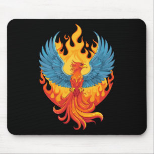 Tapis De Souris Oiseau de feu mythologique fantastique lumineux