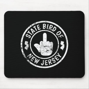Tapis De Souris Oiseau de l'État du New Jersey Doigt d'honneur Drô