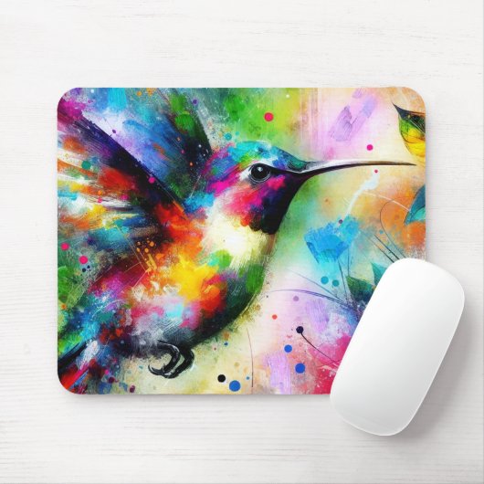 Tapis De Souris Oiseau de mer couleur impressionniste (Avec souris)