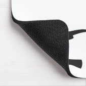 Tapis De Souris Oiseau de moineau et silhouette noire et blanche (Coin)