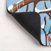 Tapis De Souris oiseau d'hiver (Coin)
